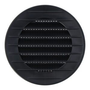 Rejilla ventilación redonda empotrable con mosquitera ø70mm abs gris antracita