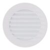 Rejilla ventilación redonda empotrable con mosquitera ø80mm abs blanca