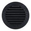 Rejilla ventilación redonda empotrable con mosquitera ø90mm abs gris antracita