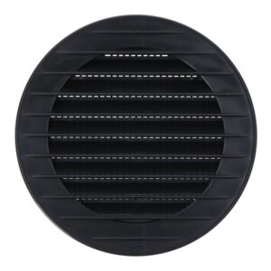 Rejilla ventilación redonda empotrable con mosquitera ø90mm abs gris antracita