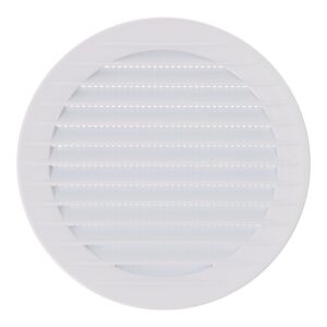 Rejilla ventilación redonda empotrable con mosquitera ø120mm abs blanca