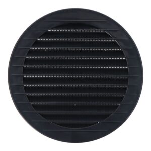 Rejilla ventilación redonda empotrable con mosquitera ø120mm abs gris antracita