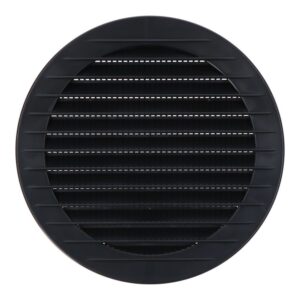 Rejilla ventilación redonda empotrable con mosquitera ø125mm abs gris antracita