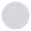 Rejilla ventilación redonda empotrable con mosquitera ø150mm abs blanca