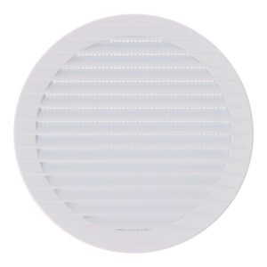 Rejilla ventilación redonda empotrable con mosquitera ø150mm abs blanca