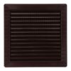 Rejilla ventilación cuadrada empotrable con mosquitera 140 x 140mm abs marrón