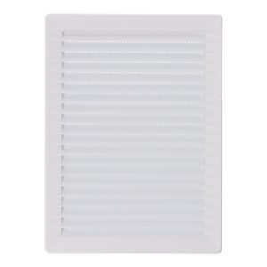 Rejilla ventilacíón rectangular empotrable con mosquitera abs 137x207mm blanco