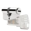 Cilindro de seguridad europerfil 33x33mm níquel, leva larga. 2000s2ln3333ll ucem