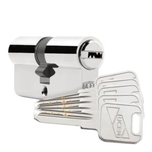 Cilindro de seguridad europerfil 33x33mm níquel, leva larga. 2000s2ln3333ll ucem