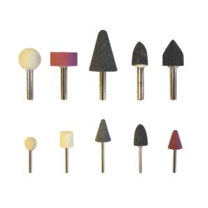 Piedras montadas vástago 3 y 6 mm, blister 10 uds