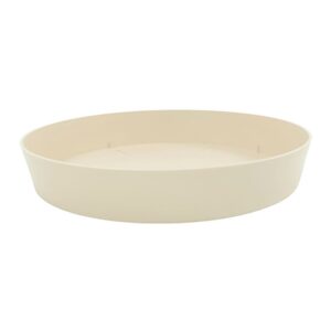 Plato de inyeccion para maceta color ecru ø28cm