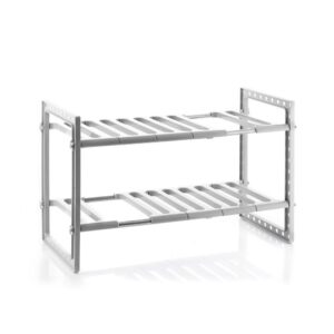 Estantería extensible de 2 estantes para fregadero shibblek 37,5 - 66,5 cm