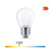 Bombilla esferica led e27 4,3 w 470 lm 4000 k luz dia ø4,5 x 7,8 cm