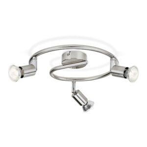 Foco 3 elementos limbali gu10 (bombilla no incluida) color cromo mate ø29 x 13 cm