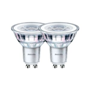 Bombilla gu10 led 4,6 w 355 lm 2700 k luz cálida, 2 uds