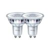 Bombilla gu10 led 4,6 w 390 lm 4000 k luz día, 2 uds