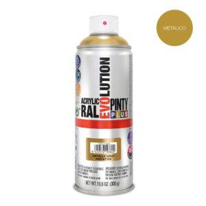 Pintura acrílica spray evolution metalizada 520 cc oro mt192