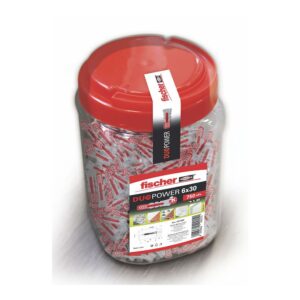 Taco duopower ø6 x 30 mm, bote 750 uds