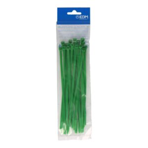 Bridas verdes 4,6 x 200 mm nylon alta calidad (bolsa 25 unid.)