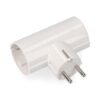 Adaptador doble 2p+t, 16a 250v~ , blanco (retractilado)