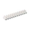 Regleta de conexion de 25 mm , 12 conectores, homologada, blanca (retractilada)